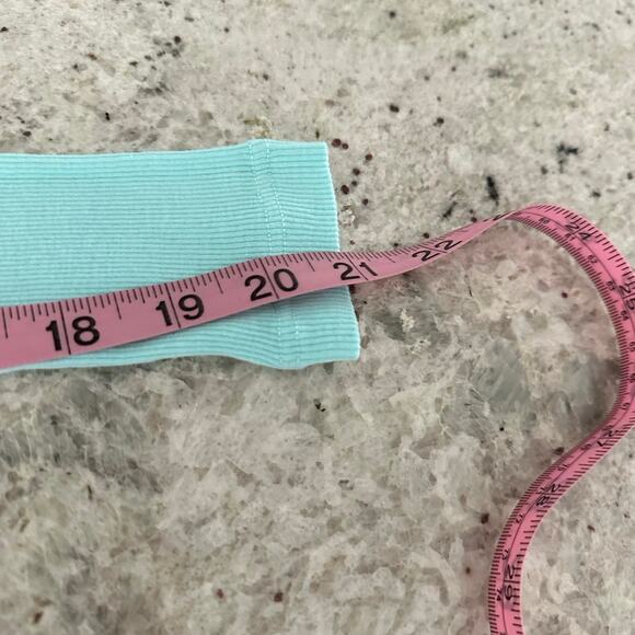 LA Made women’s dress top tunic long sleeve turquoise blue knit size small - Picture 12 of 12